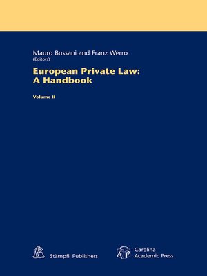 cover image of European Private Law: A Handbook